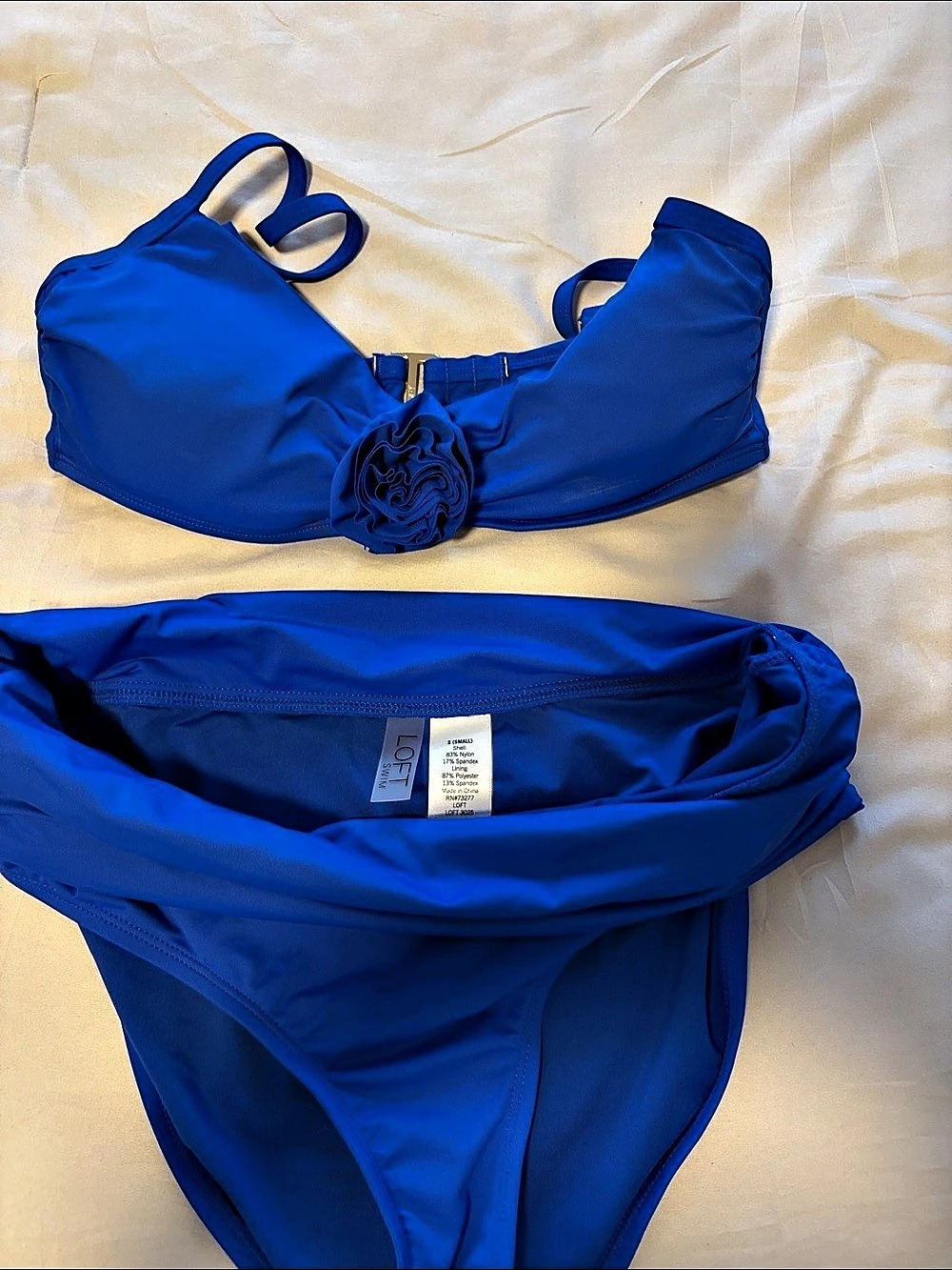 Loffi Swim LOFT 3029 Blue Bikini Set Size Small Like New